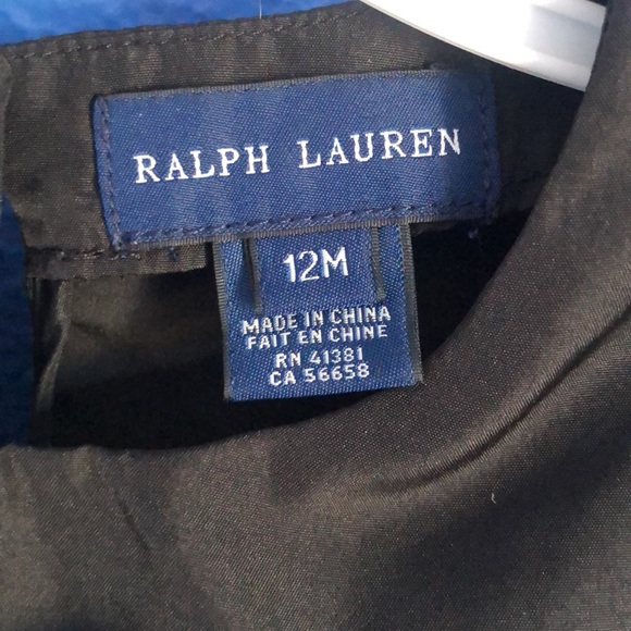Ralph Lauren Infant Blouse. Black with Front Bow/Ruffle Design. Size 12 Months. - Picture 4 of 13